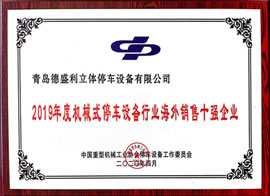 19年海外銷售十強企業